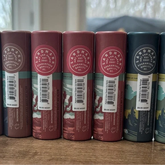 Poppy & Pout Landmark Project Lip Balm set of 9 NEW NATIONAL PARKS DISCONTINUED